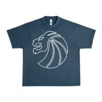 Midnight Navy outline seven lions Urban Heavy Tee - artisFamous