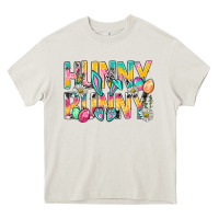 Cream Hunny Bunny Easter Heavy Core Tee - BundleAndBundleShop