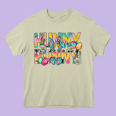 Hunny Bunny Easter Heavy Core Tee Designed By Bundleandbundleshop