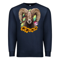 Navy Bighorn Sheep Premium Sweatshirt - RanaPortraitStore
