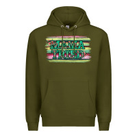 Army Green Floral Mama Tried Premium Hoodie - Jasminsmagicworld