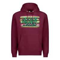 Burgundy Floral Mama Tried Premium Hoodie - Jasminsmagicworld