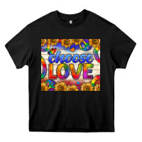 Black Western Choose Love Tumbler Heavy Core Tee - BundleAndBundleShop