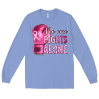Colony Blue Breast cancer no one fights alone boxing Long Sleeve Tee - Artiststas