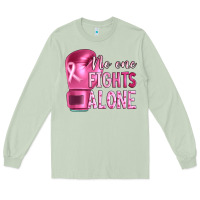 Matcha Breast cancer no one fights alone boxing Long Sleeve Tee - Artiststas