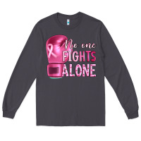 Smoke Breast cancer no one fights alone boxing Long Sleeve Tee - Artiststas