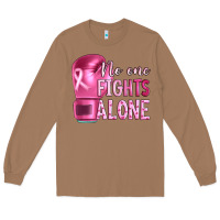Toasted Coconut Breast cancer no one fights alone boxing Long Sleeve Tee - Artiststas