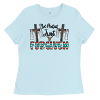Baby Blue no perfect just forgiven Ladies Tee - CowhideDigitalArt