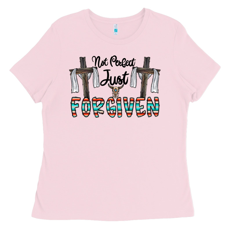 No Perfect Just Forgiven Ladies Tee by CowhideDigitalArt | Teevron