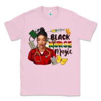 Bubblegum Pink Juneteenth black Nurse magic Classic Tee - FaDigitalArtStudio