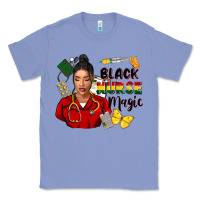 Colony Blue Juneteenth black Nurse magic Classic Tee - FaDigitalArtStudio