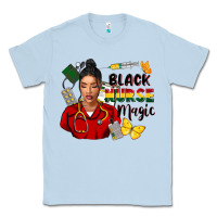 Dusty Blue Juneteenth black Nurse magic Classic Tee - FaDigitalArtStudio