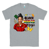 Heather Grey Juneteenth black Nurse magic Classic Tee - FaDigitalArtStudio