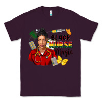 Plum Juneteenth black Nurse magic Classic Tee - FaDigitalArtStudio