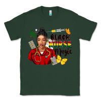 Sports Green Juneteenth black Nurse magic Classic Tee - FaDigitalArtStudio