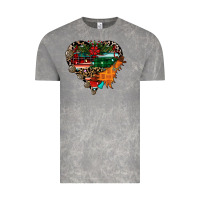 Cloud Rock festive western christmas heart Vintage Tee - CowhideDigitalArt