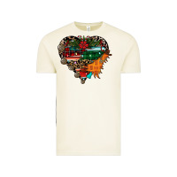 Vintage Arctic festive western christmas heart Vintage Tee - CowhideDigitalArt