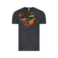 Vintage Black festive western christmas heart Vintage Tee - CowhideDigitalArt