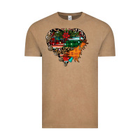 Vintage Coffee festive western christmas heart Vintage Tee - CowhideDigitalArt