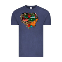 Vintage Denim festive western christmas heart Vintage Tee - CowhideDigitalArt