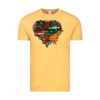 Vintage Mustard festive western christmas heart Vintage Tee - CowhideDigitalArt