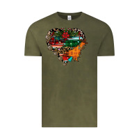 Vintage Olive festive western christmas heart Vintage Tee - CowhideDigitalArt