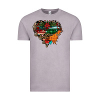 Vintage Zinc festive western christmas heart Vintage Tee - CowhideDigitalArt