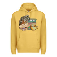 Antique Gold owl and books Premium Hoodie - BarkalooDesign