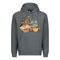 Rock owl and books Premium Hoodie - BarkalooDesign