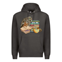 Smoke owl and books Premium Hoodie - BarkalooDesign