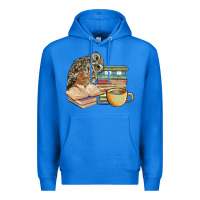 True Royal owl and books Premium Hoodie - BarkalooDesign