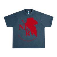 Midnight Navy nerv  evangelion Urban Heavy Tee - artisFamous