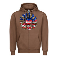 Chestnut american flag leopard Zipper Hoodie - RanaPortraitStore