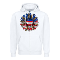 White american flag leopard Zipper Hoodie - RanaPortraitStore