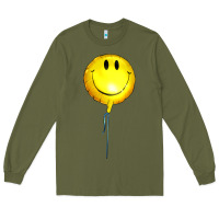 Army Green Balloon smile Long Sleeve Tee - Artiststas
