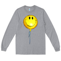 Heather Grey Balloon smile Long Sleeve Tee - Artiststas
