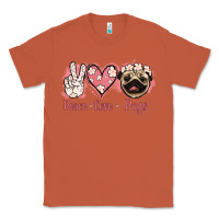 Copper Peace Love Pugs Classic Tee - Jasminsmagicworld