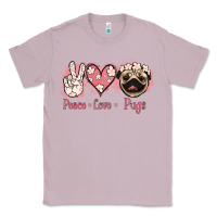 Lilac Peace Love Pugs Classic Tee - Jasminsmagicworld