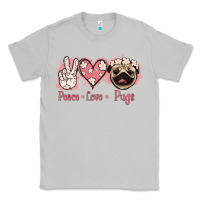 Moon Dust Peace Love Pugs Classic Tee - Jasminsmagicworld
