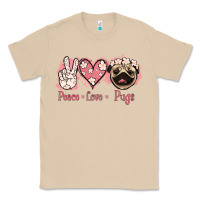 Mushroom Peace Love Pugs Classic Tee - Jasminsmagicworld