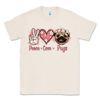 Natural Peace Love Pugs Classic Tee - Jasminsmagicworld