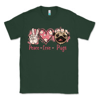 Sports Green Peace Love Pugs Classic Tee - Jasminsmagicworld
