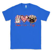 True Royal Peace Love Pugs Classic Tee - Jasminsmagicworld