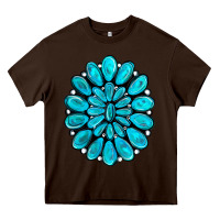 Chocolate Brown turquoise gemstone jewelny Heavy Core Tee - RanaPortraitStore