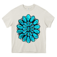 Cream turquoise gemstone jewelny Heavy Core Tee - RanaPortraitStore