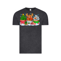 Vintage Black festive christmas cupcakes Vintage Tee - CowhideDigitalArt