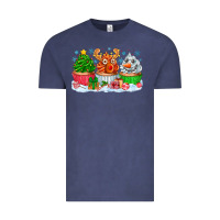 Vintage Denim festive christmas cupcakes Vintage Tee - CowhideDigitalArt