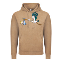 Vintage Coffee stork with baby boy Vintage Hoodie - BarkalooDesign