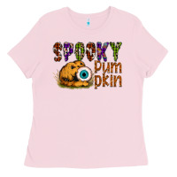 Bubblegum Pink spooky pumpkin Ladies Tee - SublimationCraftShop