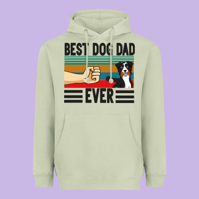 Best Dog Dad Ever Heavyweight Hoodie Designed By Bettercallsaul